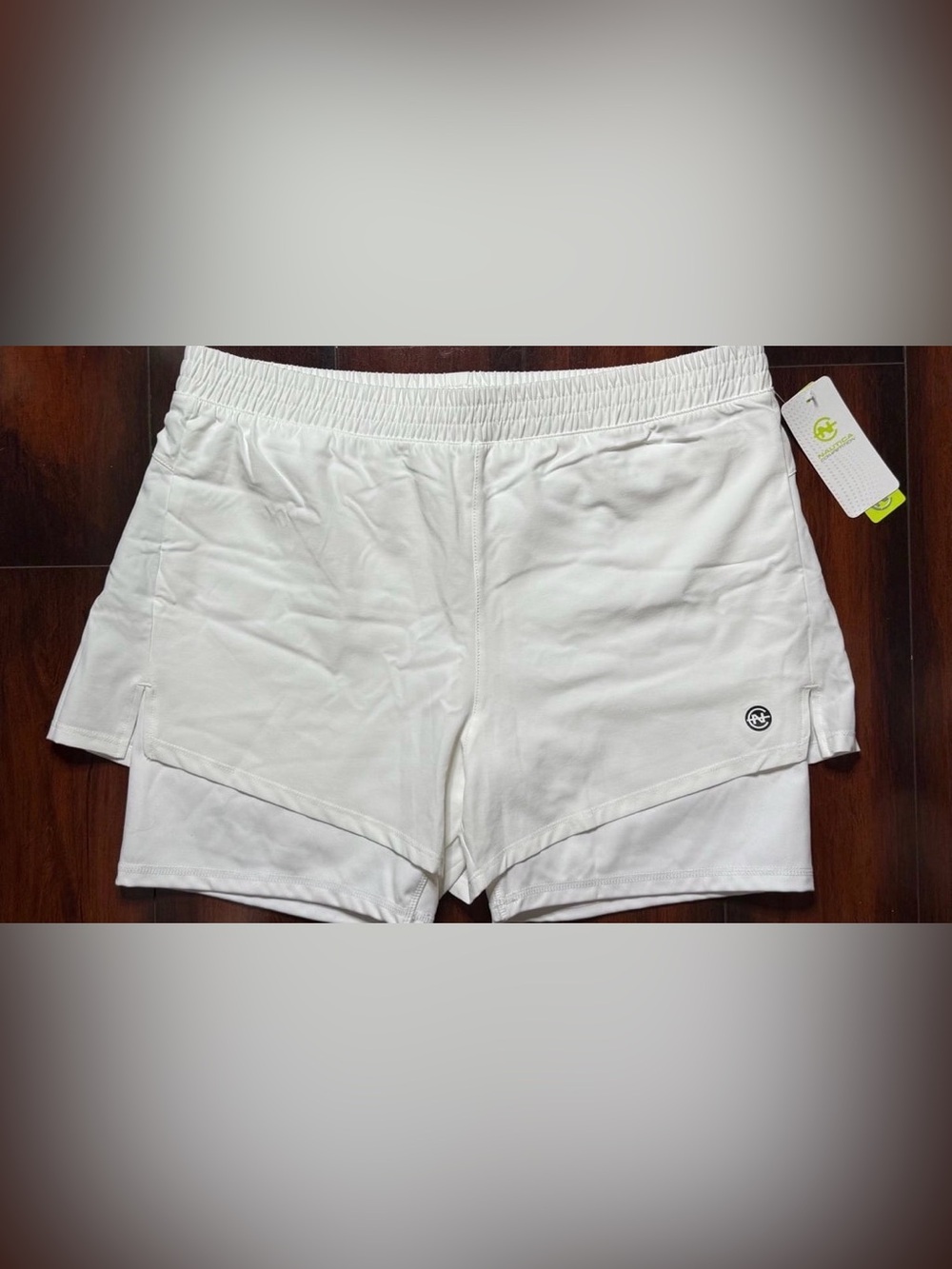 Nautica Running Competition Women’s White Tennis Shorts Size XL New
